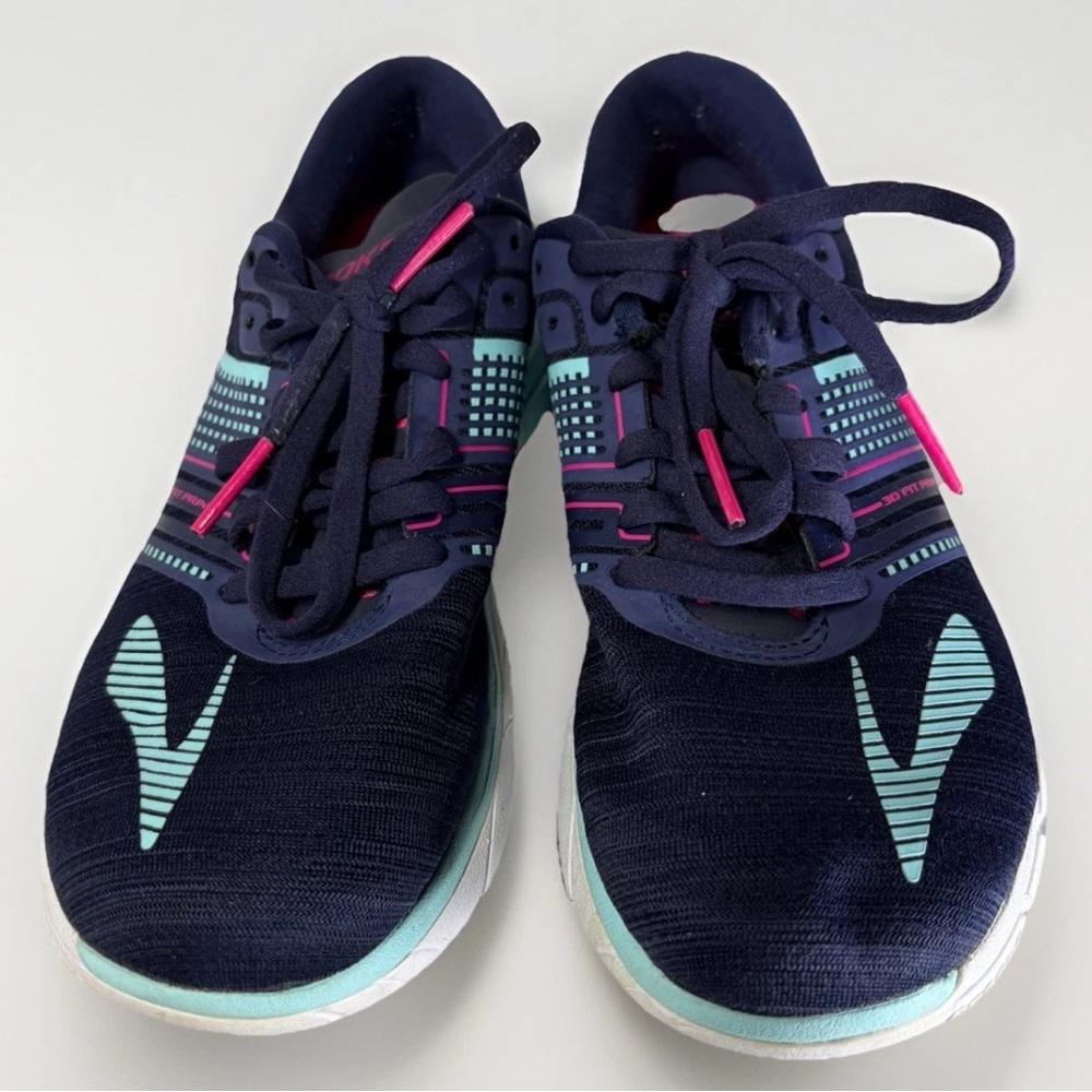 Brooks Navy Blue Teal Pink Women's Athletic Shoes